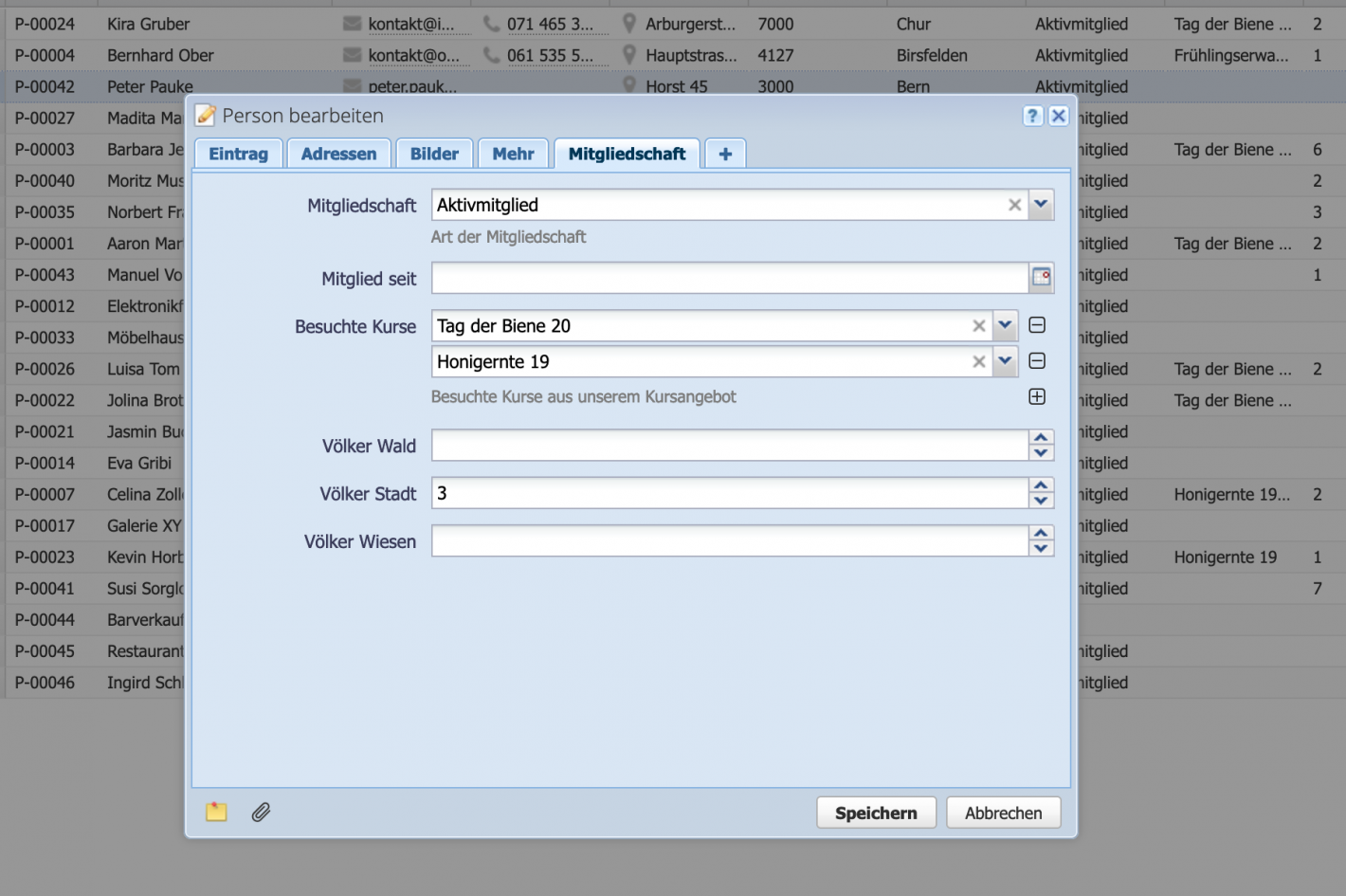 Screenshot of the import dialog of the accounting software CashCtrl