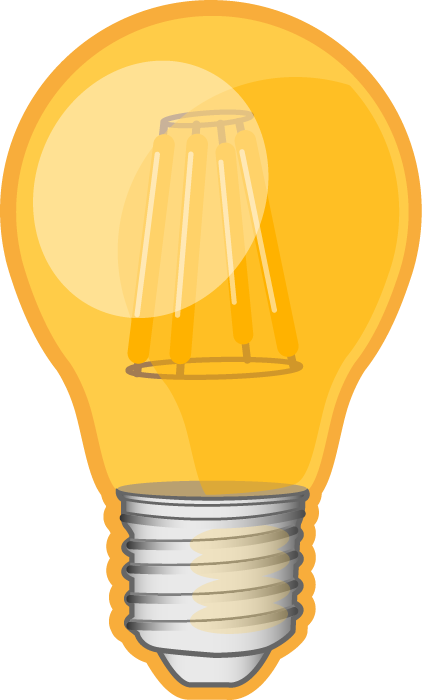 Illustration of a light bulb (LED)