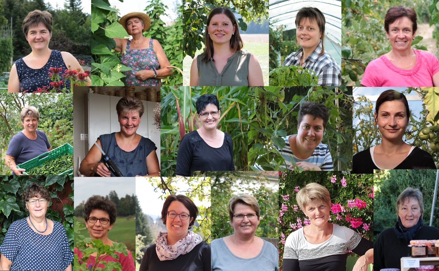 Picture collage of the farmers' wives from Bärner Burechorb