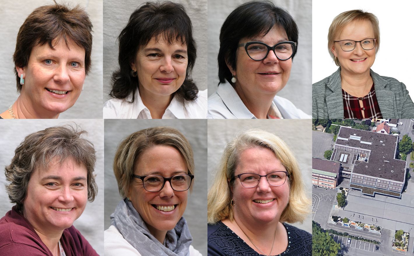 Portrait of the 7-member community library Aesch women team