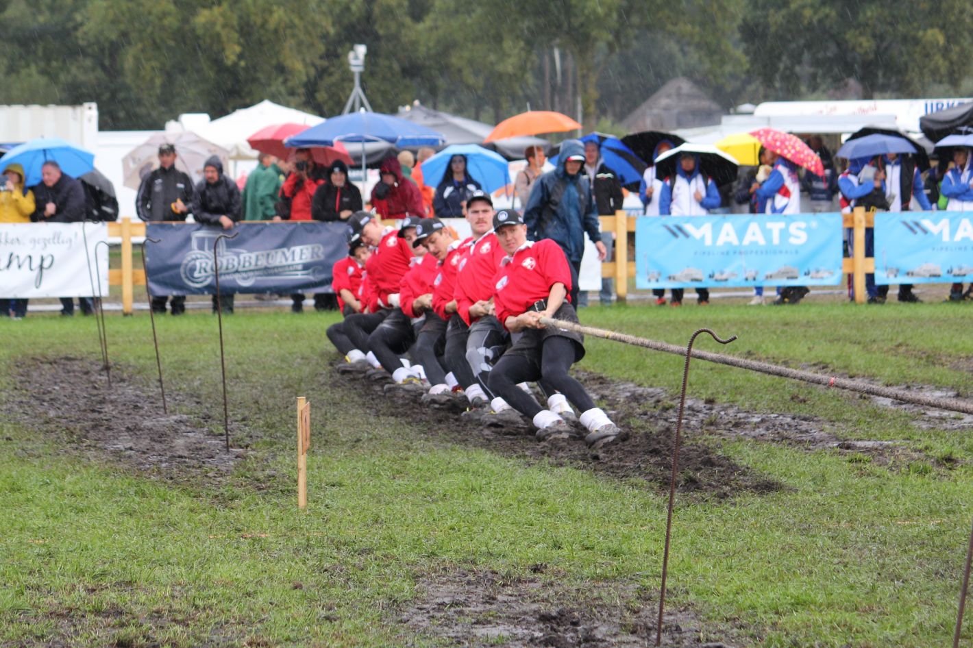 The Swiss team during the competition