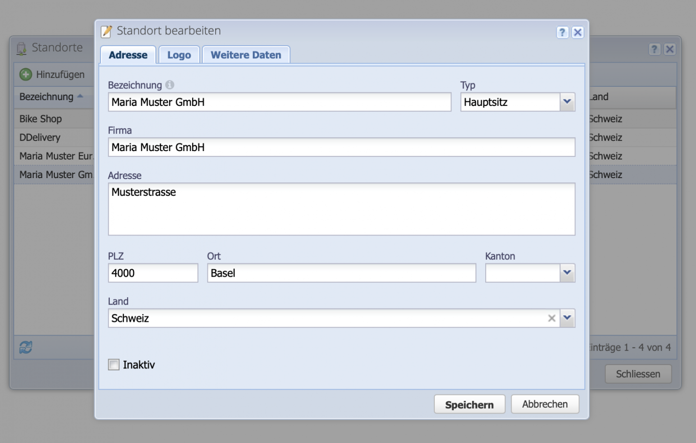 Edit location screenshot
