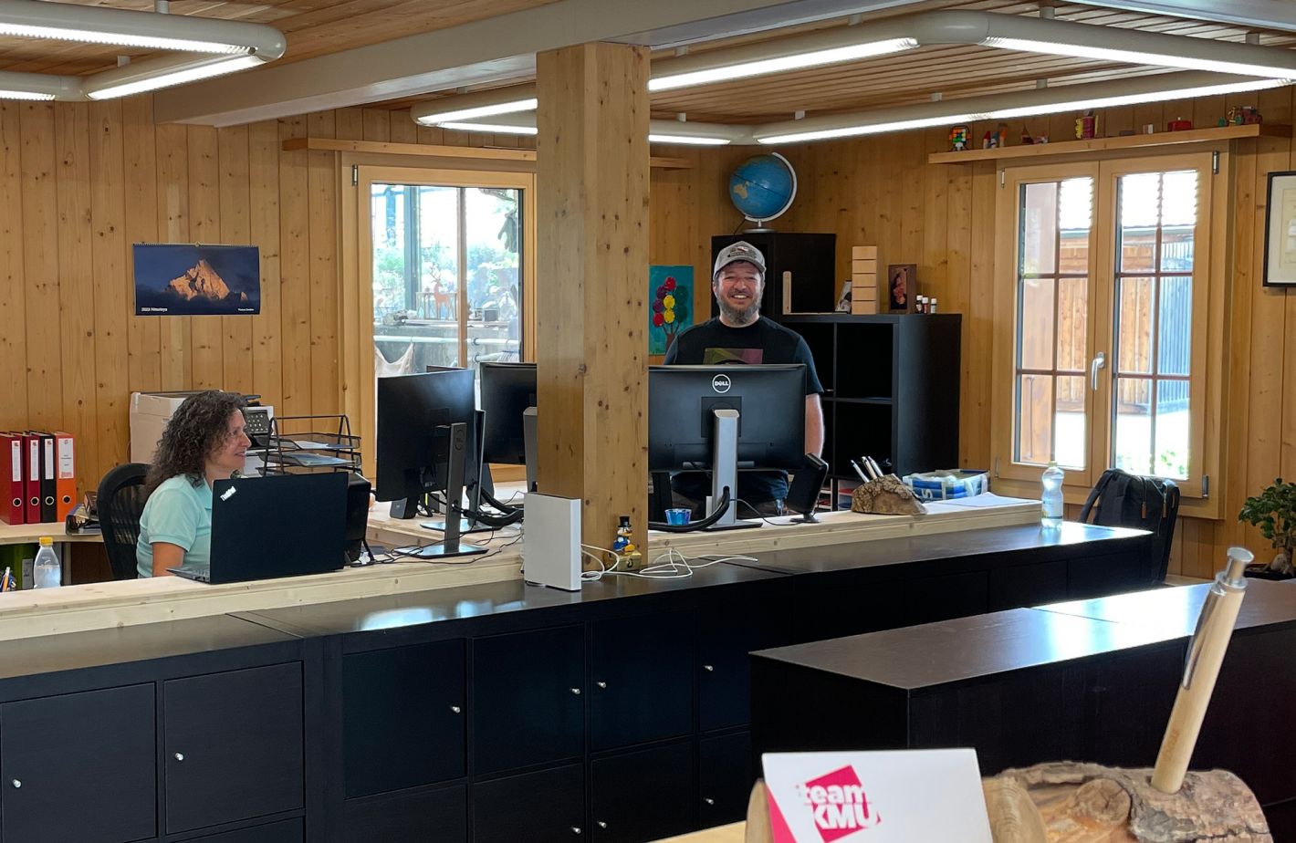 Inside view of teamKMUs office in Sigriswil