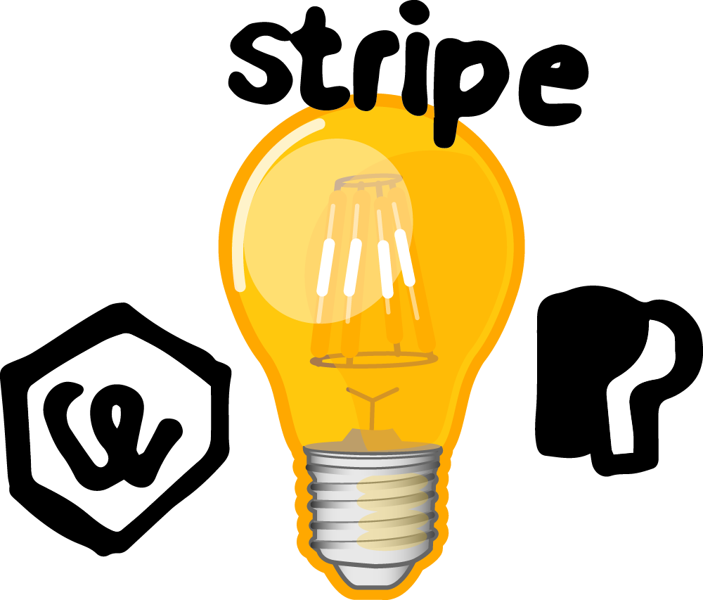 paypal, stripe, twint log drawings